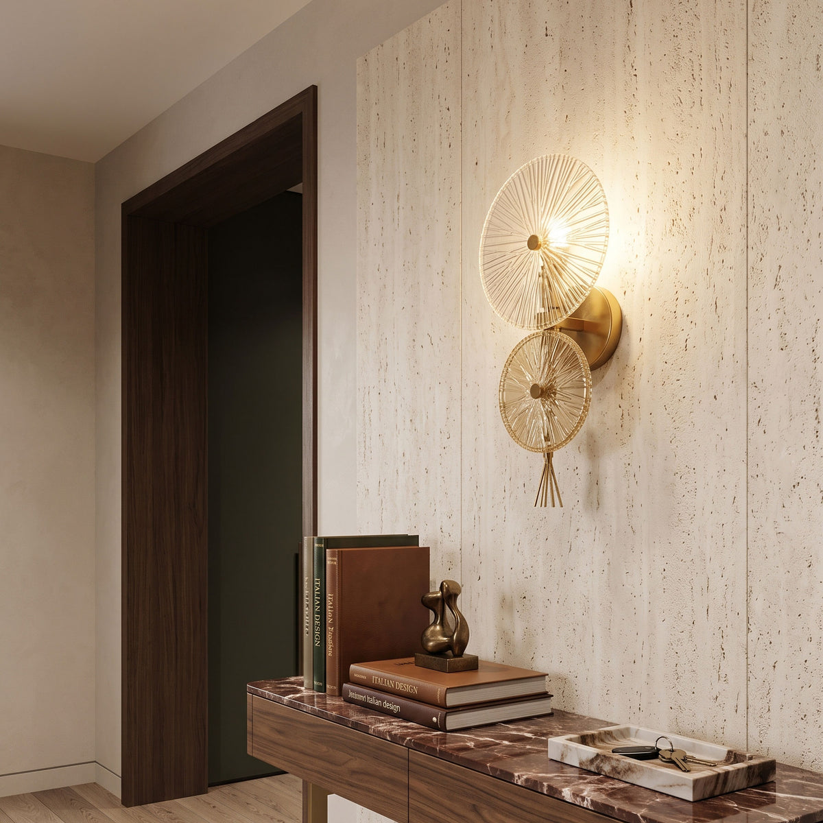 Whitaker Wall Sconce installed on a wall